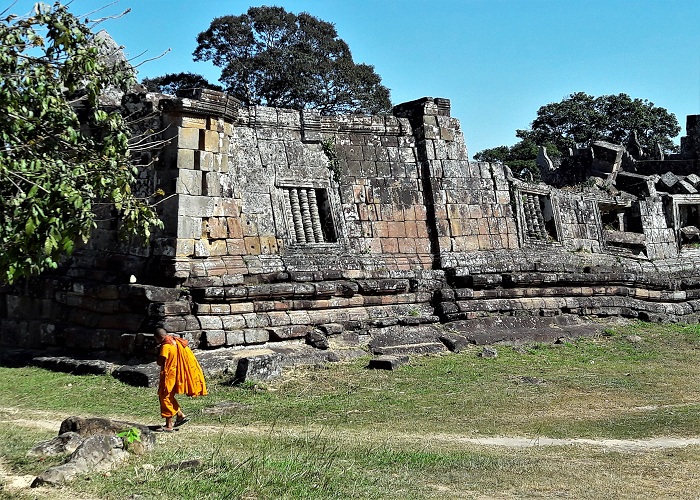 Temple Preah Vihear moine 